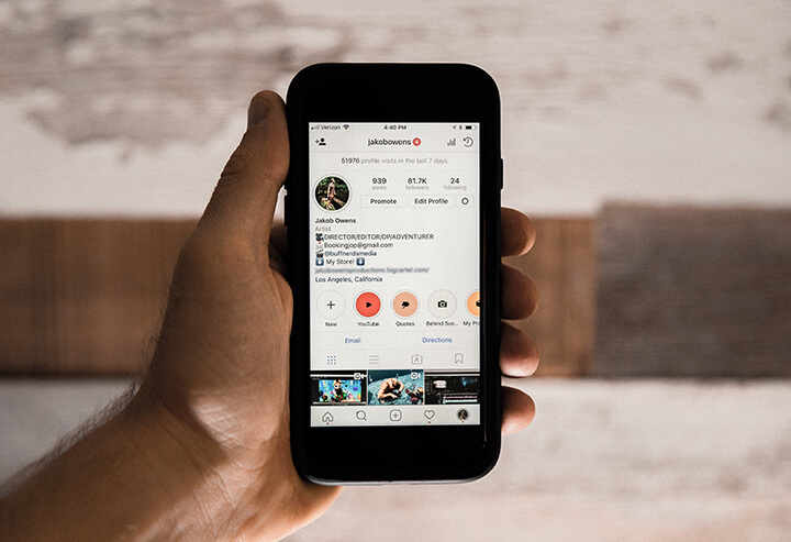Um perfil atrativo no instagram passa mais credibilidade para os usuários